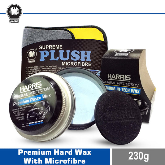 Harris Premium Hard Wax + Double sided Microfiber cloth