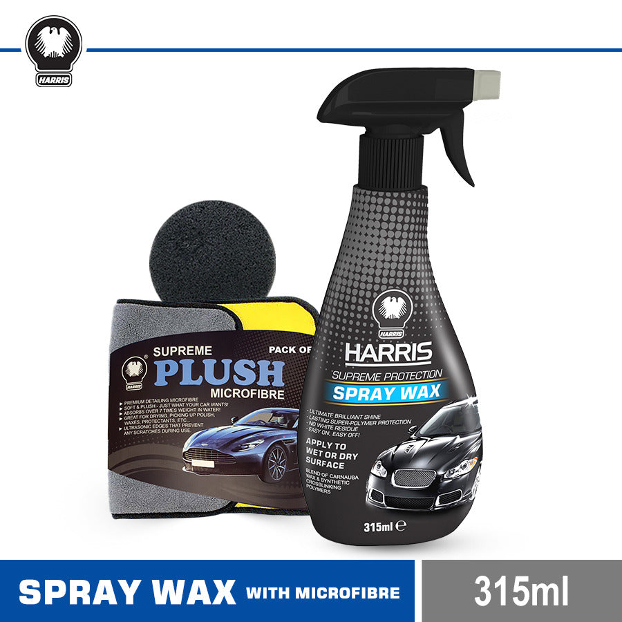 Spray wax 315ml & Supreme Plush Microfiber cloth Double Sided